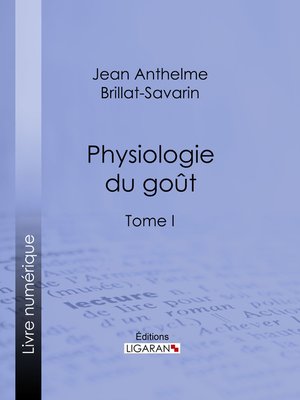 cover image of Physiologie du goût